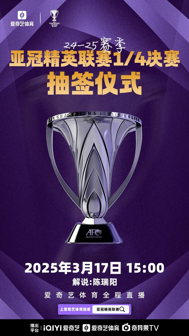 亞冠8強(qiáng)抽簽，東西亞對(duì)決，新月水手種子隊(duì)。