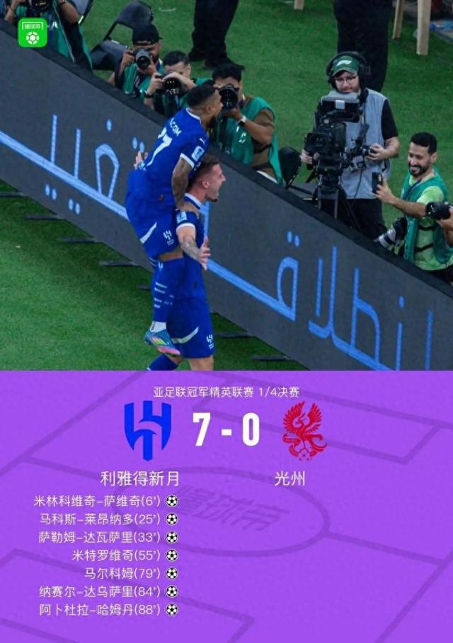 亞冠8強(qiáng)戰(zhàn)現(xiàn)7比0慘敗，“歐洲球隊”顯降維打擊力