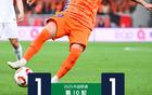 席爾瓦破門，瓦科追平，泰山隊(duì)平海牛1-1。