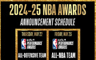 NBA凌晨揭曉最佳防守陣容，次日早7點公布最佳陣容。